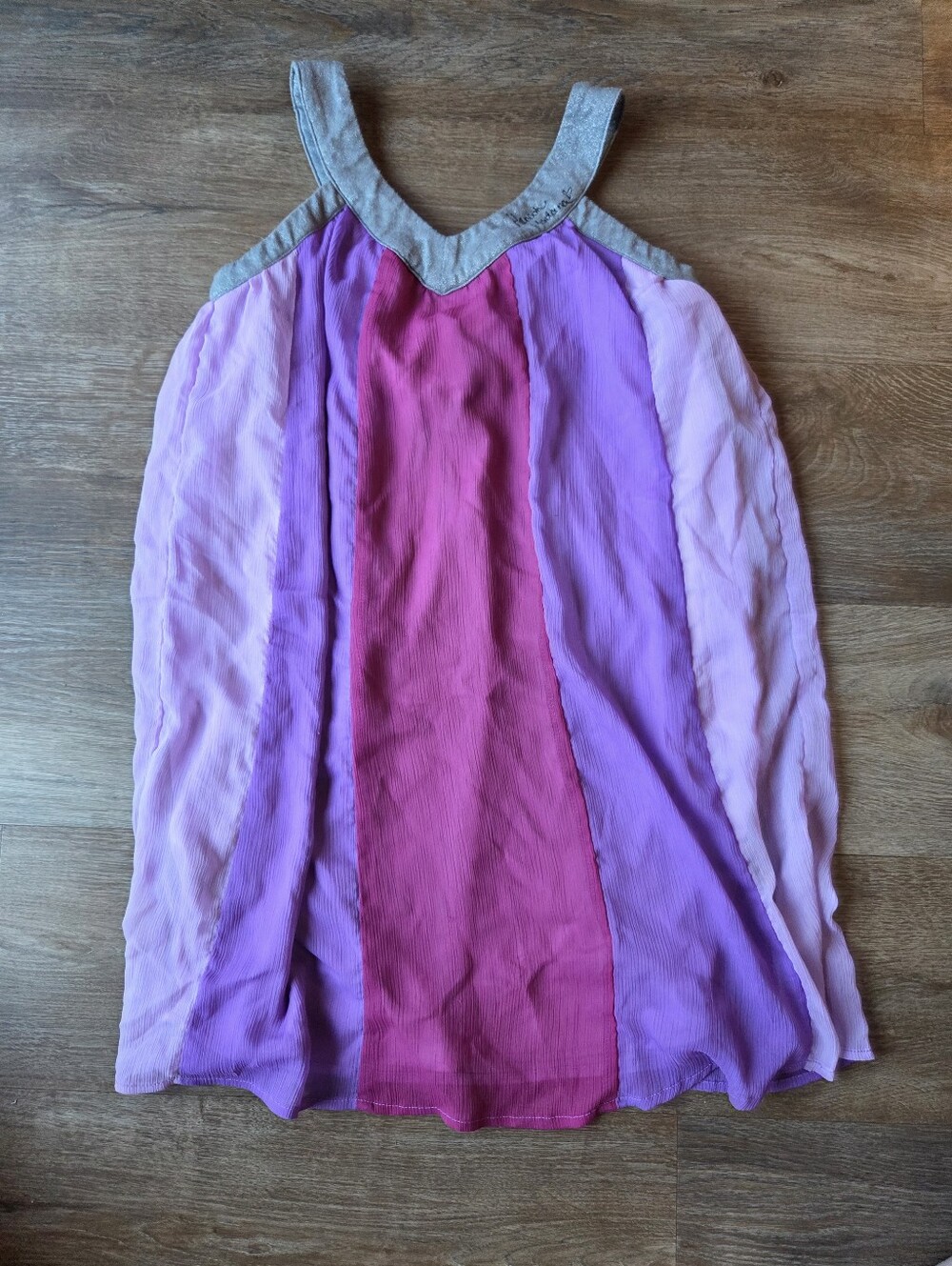 Y2K Hannah Montana Tunic Top Dress, Silvery Grey, Pink, Purple and Lavender